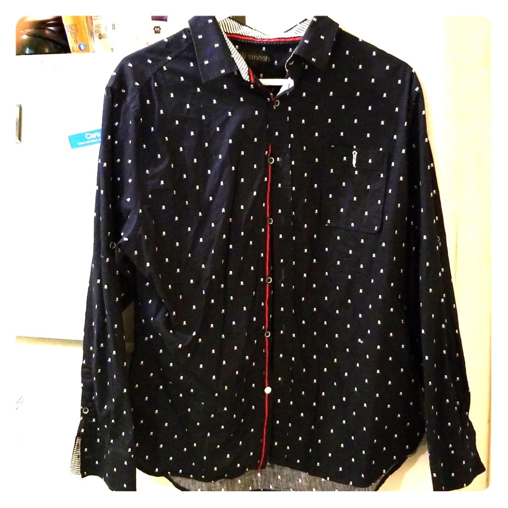 Edgy Long Sleeve Button Down
